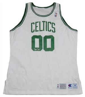 1992-93 Robert Parish Game Used and Signed Boston Celtics Home Jersey (PSA/DNA)